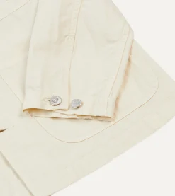 Drake’s Cotton-Linen Herringbone Fatigue Jacket