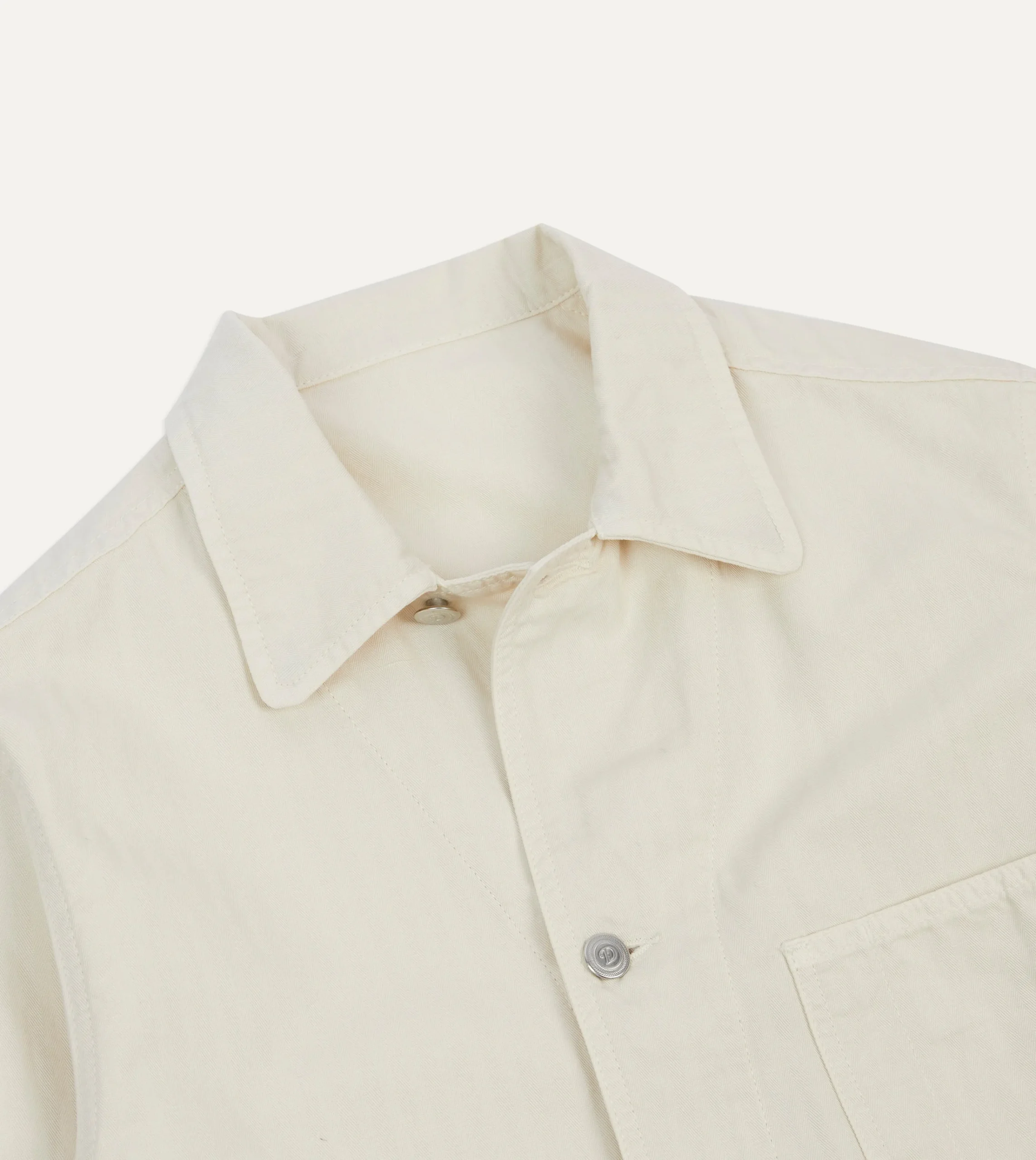Drake’s Cotton-Linen Herringbone Fatigue Jacket