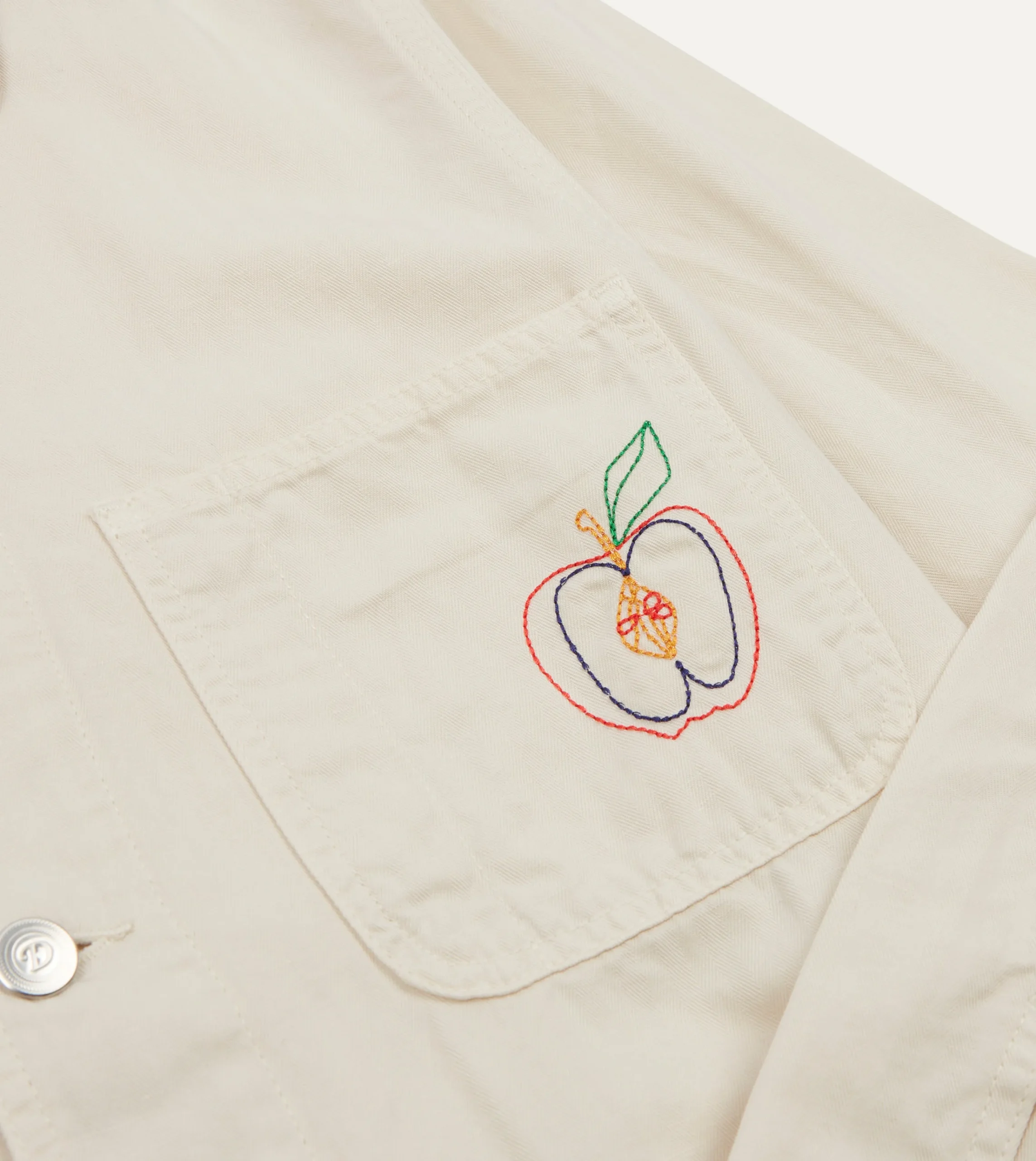 Drake’s Cotton-Linen Herringbone Fatigue Jacket