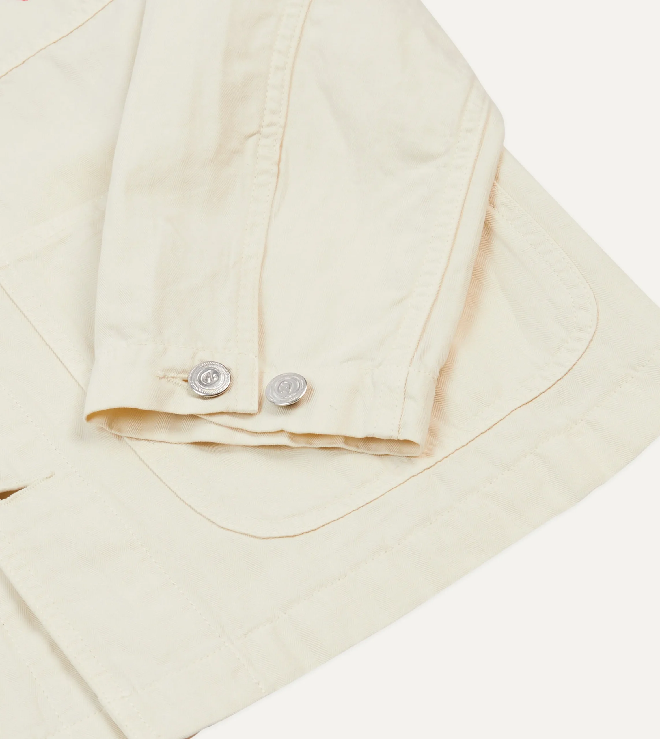Drake’s Cotton-Linen Herringbone Fatigue Jacket