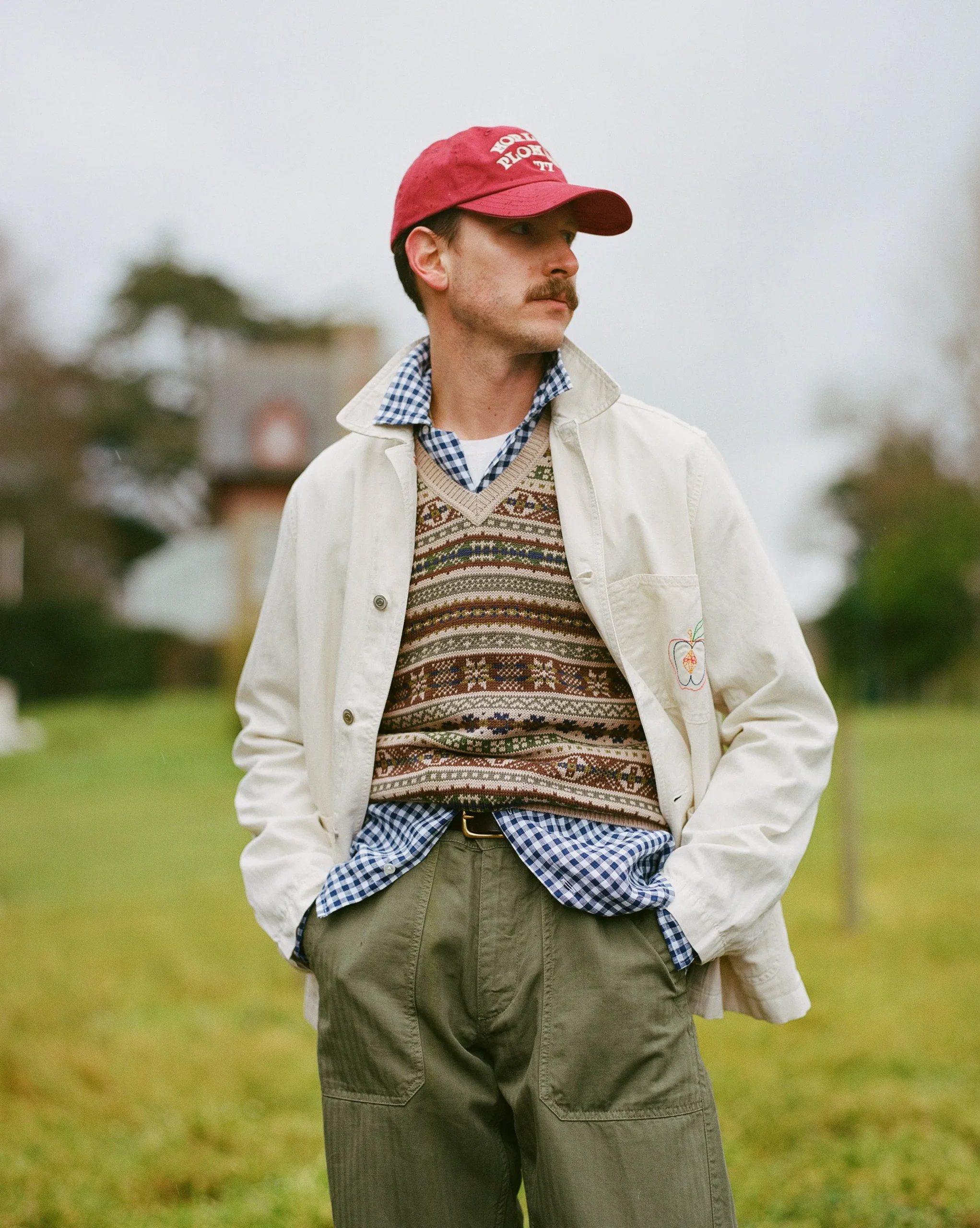 Drake’s Cotton-Linen Herringbone Fatigue Jacket