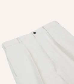 Drake’s Ecru Denim Games Trousers