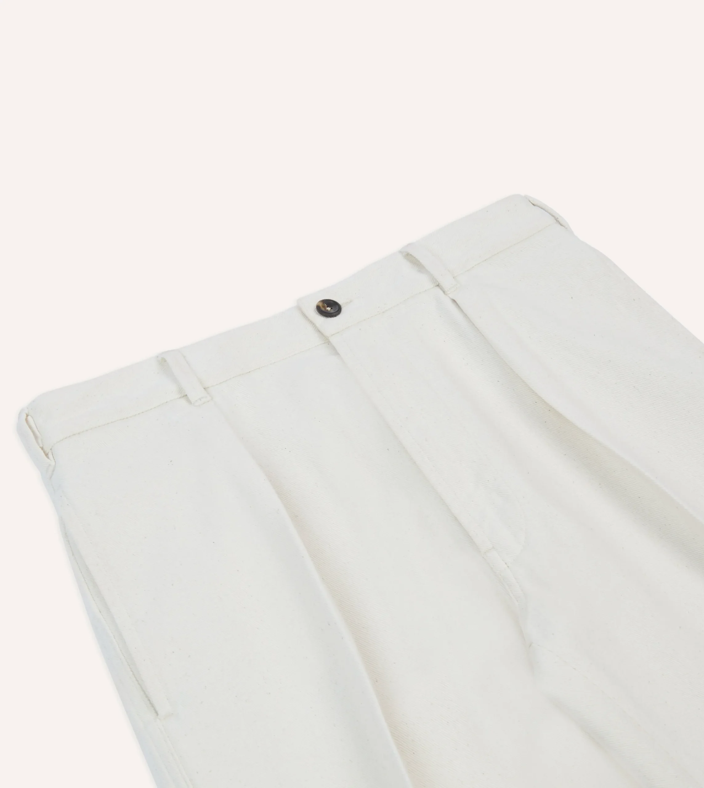 Drake’s Ecru Denim Games Trousers
