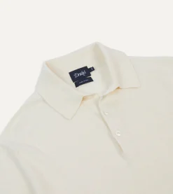Drake’s Knitted Crepe Cotton Short-Sleeve Polo Shirt