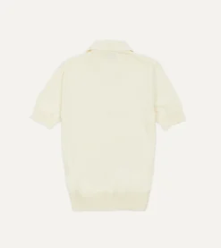 Drake’s Knitted Crepe Cotton Short-Sleeve Polo Shirt