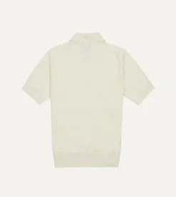 Drake’s Knitted Linen-Cotton Short-Sleeve Polo Shirt