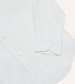 Drake’s Linen Spread Collar Shirt