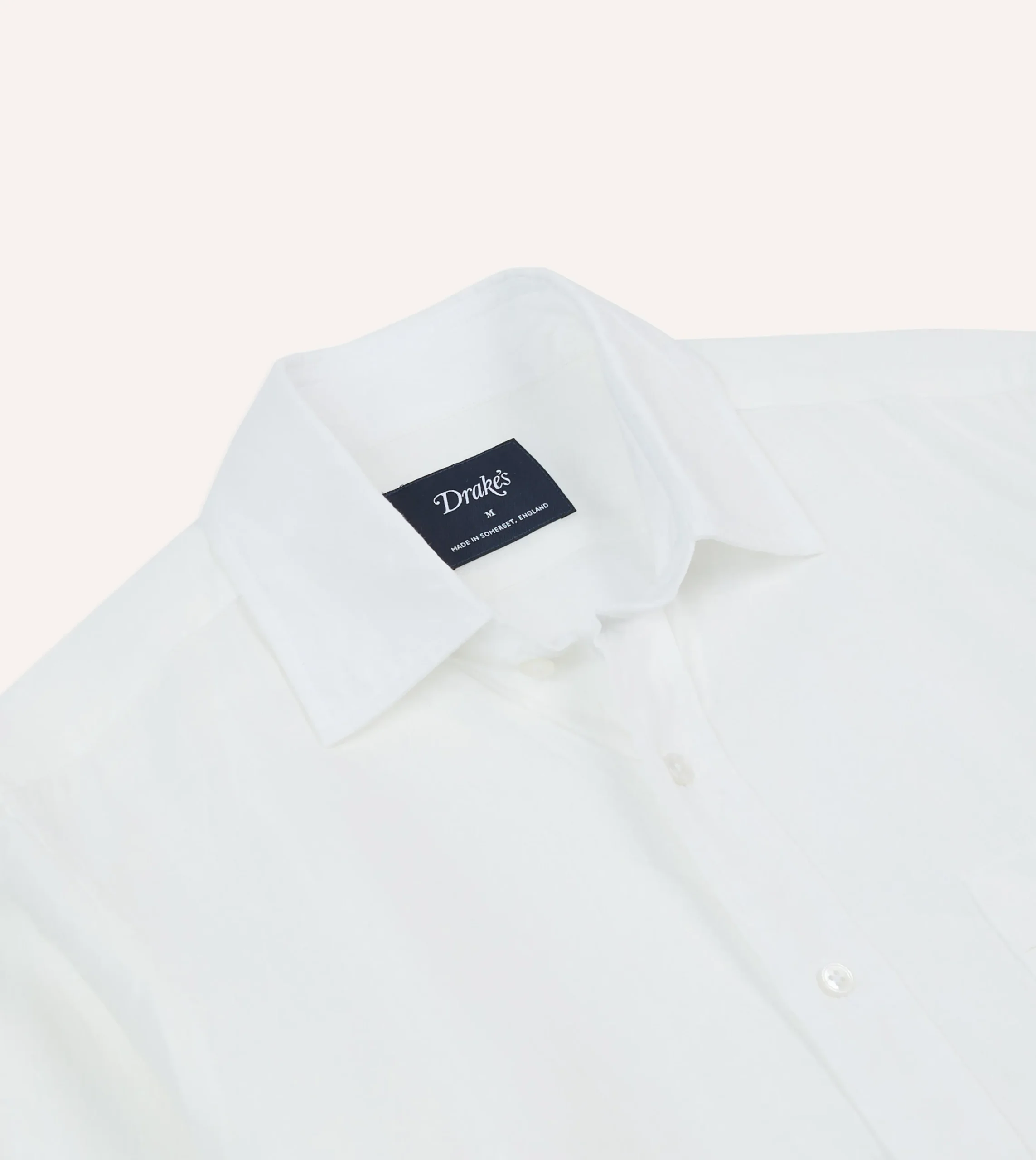 Drake’s Linen Spread Collar Shirt