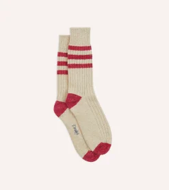 Drake’s Striped Donegal Wool Socks