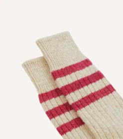 Drake’s Striped Donegal Wool Socks
