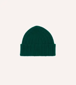 Drake’s Angora Lambswool Ribbed Knit Cap