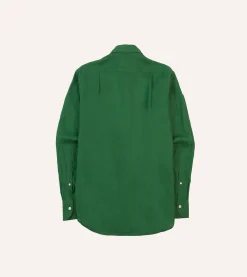 Drake’s Linen Spread Collar Shirt