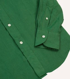 Drake’s Linen Spread Collar Shirt