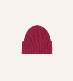 Drake’s Lambswool Ribbed Knit Cap