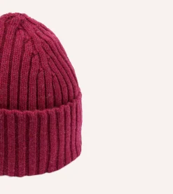 Drake’s Lambswool Ribbed Knit Cap
