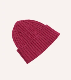 Drake’s Lambswool Ribbed Knit Cap
