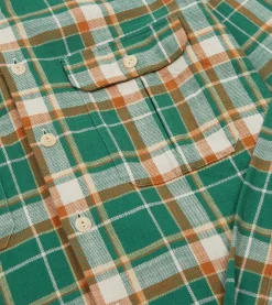 Drake’s And Yellow Check Slub Brushed Cotton Two-Pocket Work Shirt