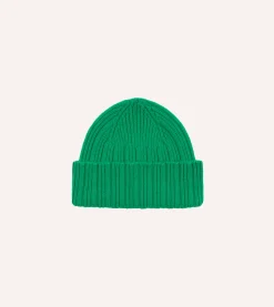 Drake’s Angora Lambswool Ribbed Knit Cap