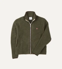Drake’s Boucle Wool Zip Fleece Jacket