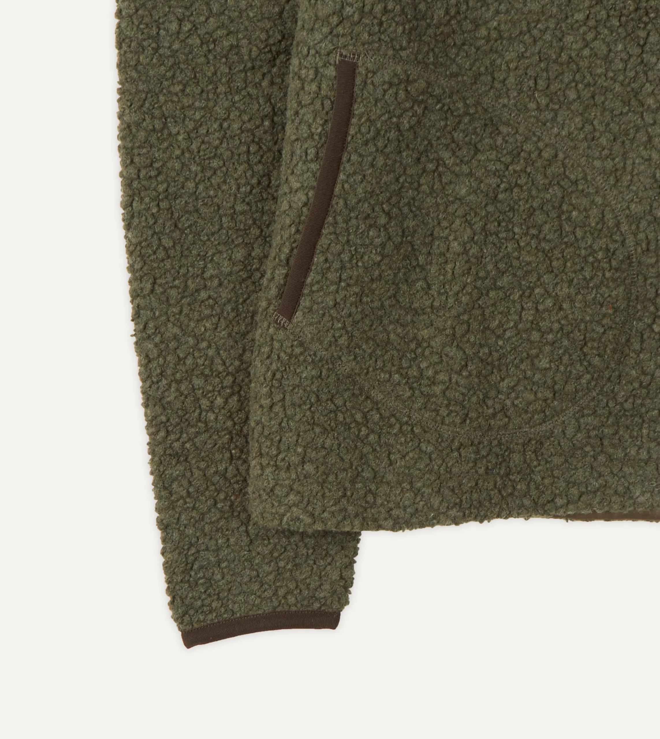 Drake’s Boucle Wool Zip Fleece Jacket