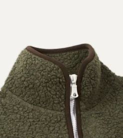 Drake’s Boucle Wool Zip Fleece Jacket