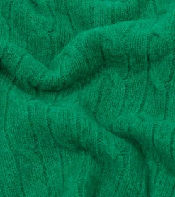 Drake’s Brushed Shetland Cable Knit Crew Neck Jumper