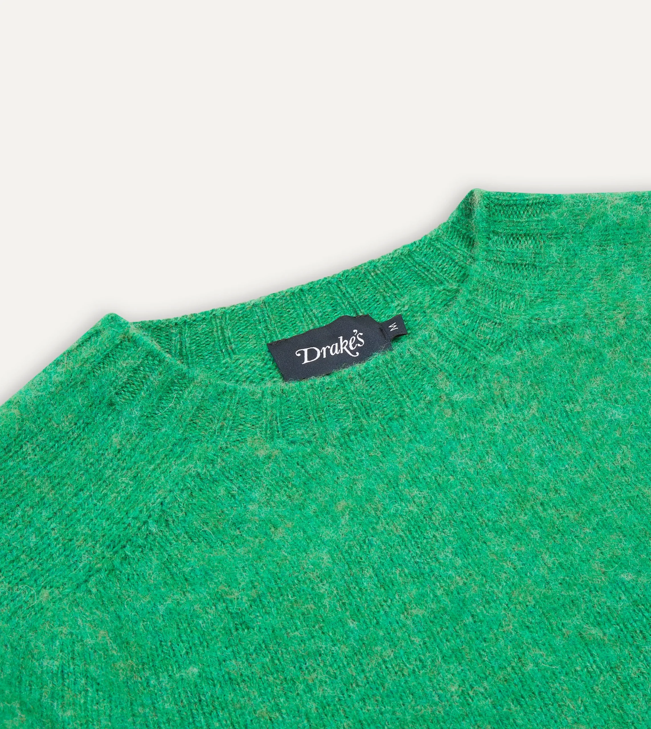 Drake’s Brushed Shetland Crew Neck Jumper