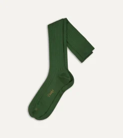 Drake’s Cotton Over-the-Calf Socks