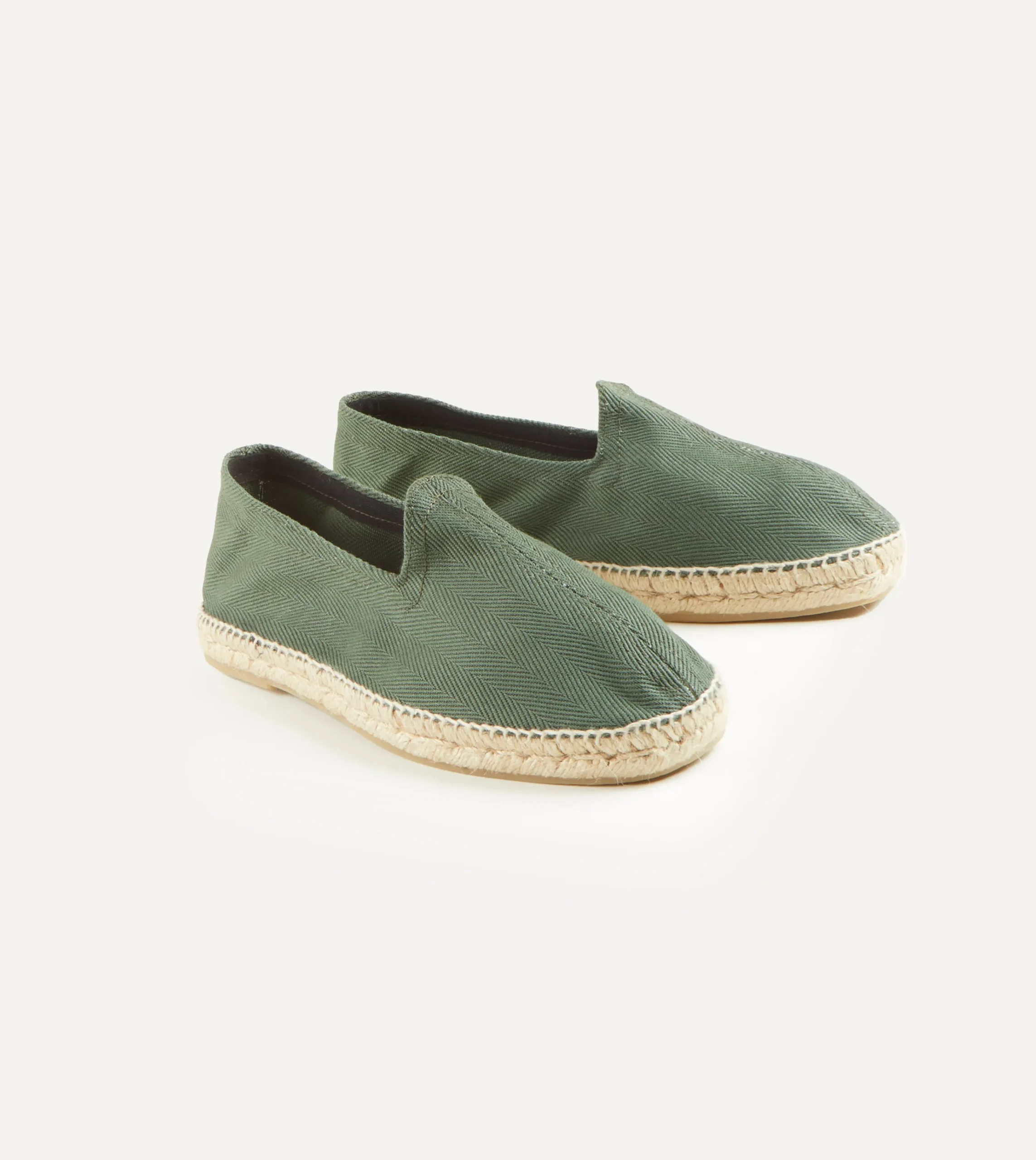 Drake’s Herringbone Cotton Espadrilles