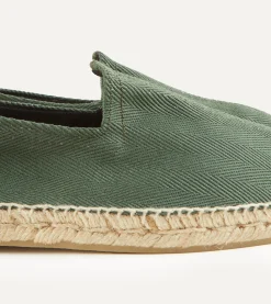 Drake’s Herringbone Cotton Espadrilles