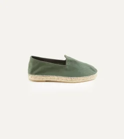 Drake’s Herringbone Cotton Espadrilles