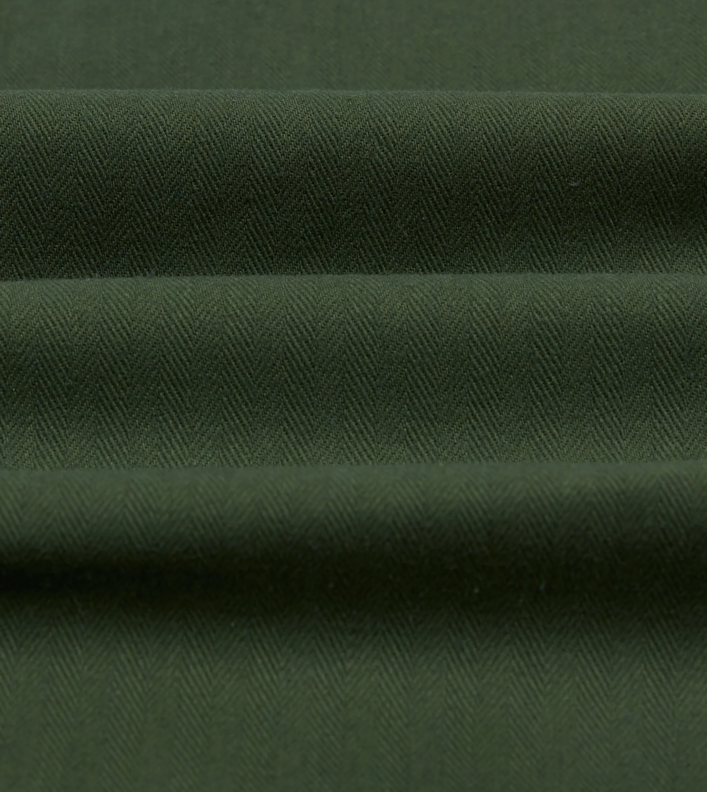 Drake’s Green Herringbone Cotton Three-Pocket Chore Jacket