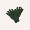 Drake’s Green Lambswool Knitted Gloves