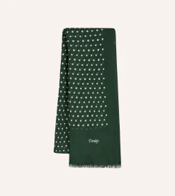Drake’s Polka Dot Wool Scarf