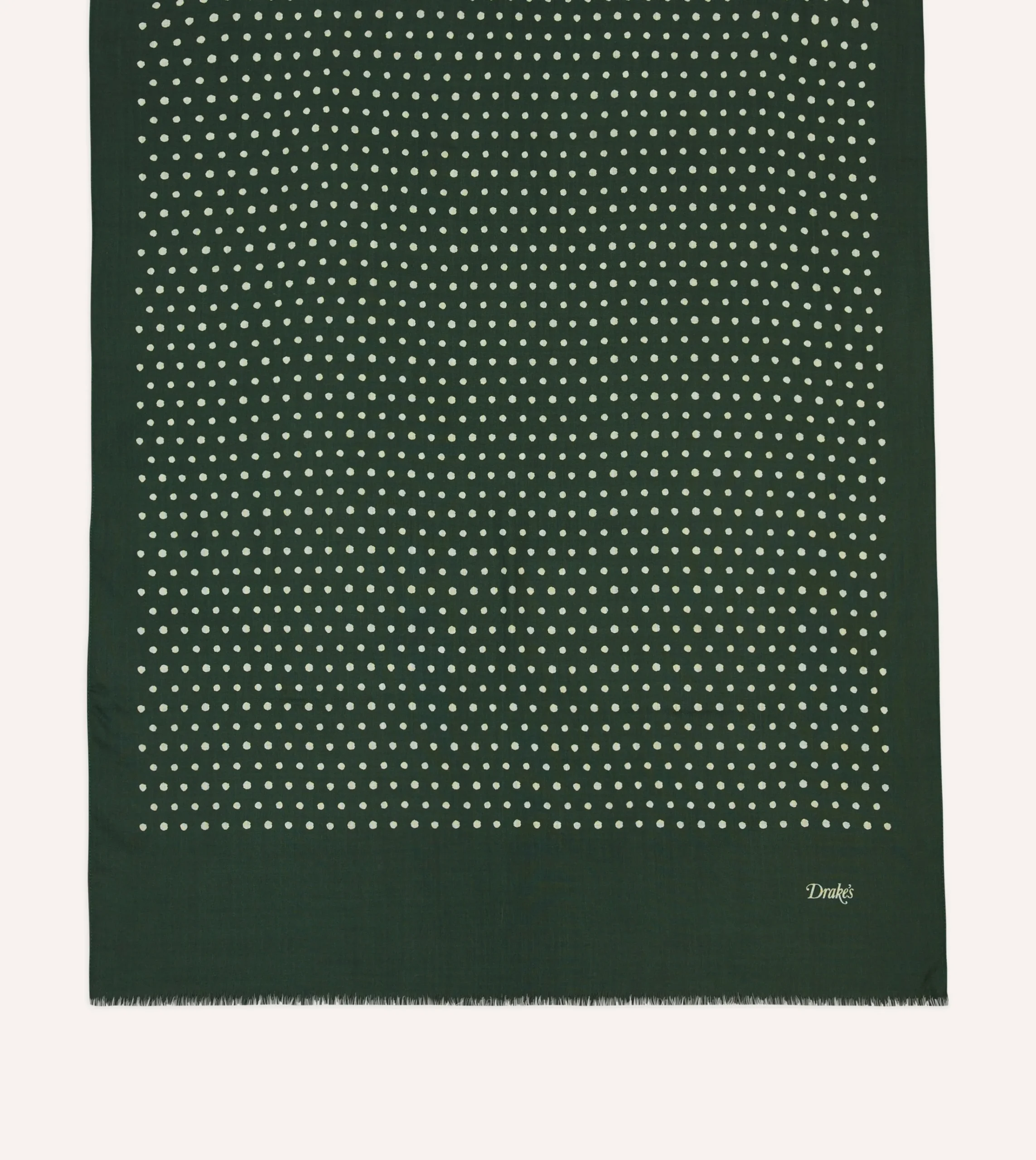 Drake’s Polka Dot Wool Scarf
