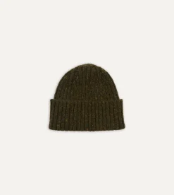Drake’s Ribbed Merino Donegal Knit Cap
