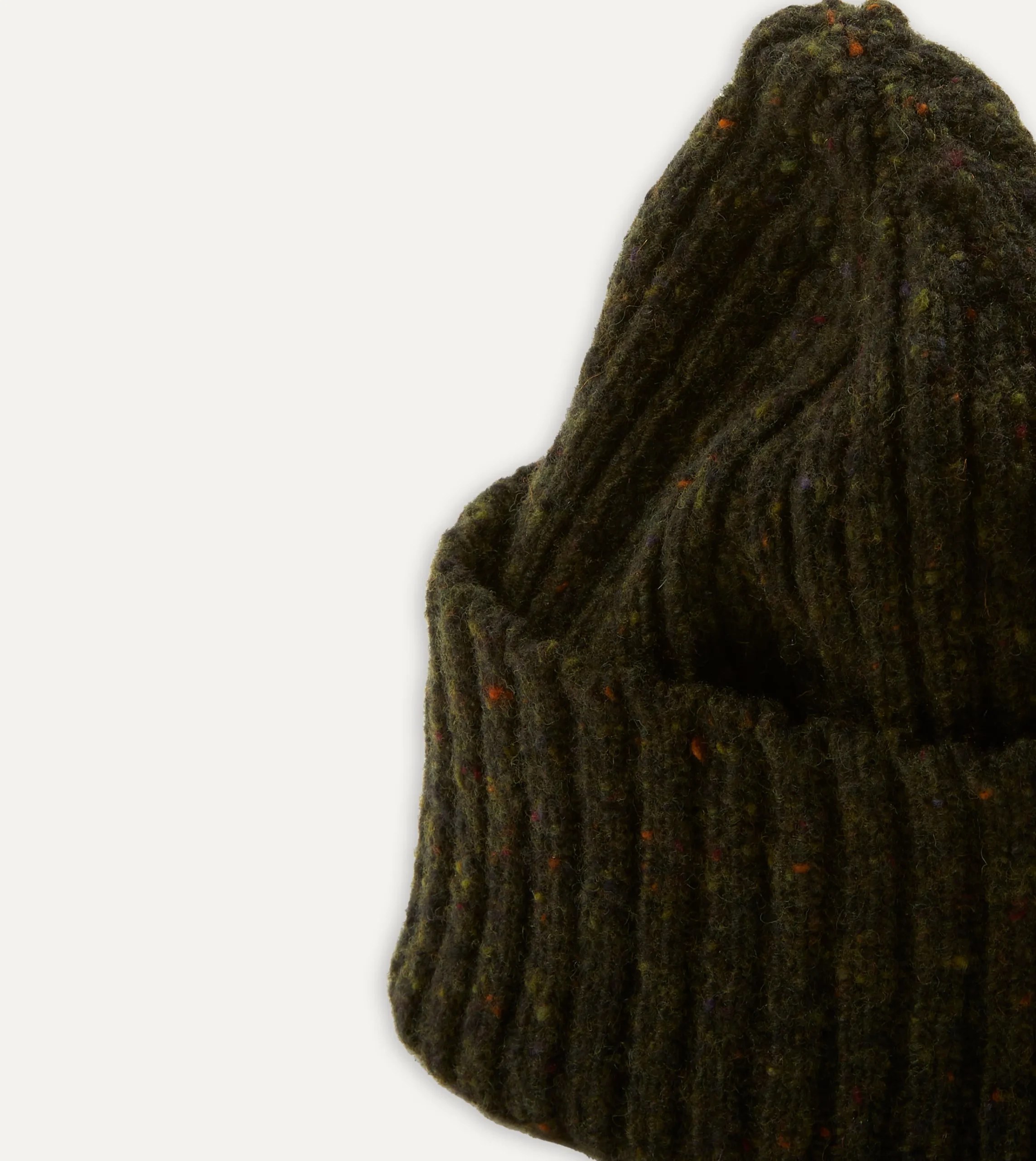 Drake’s Ribbed Merino Donegal Knit Cap