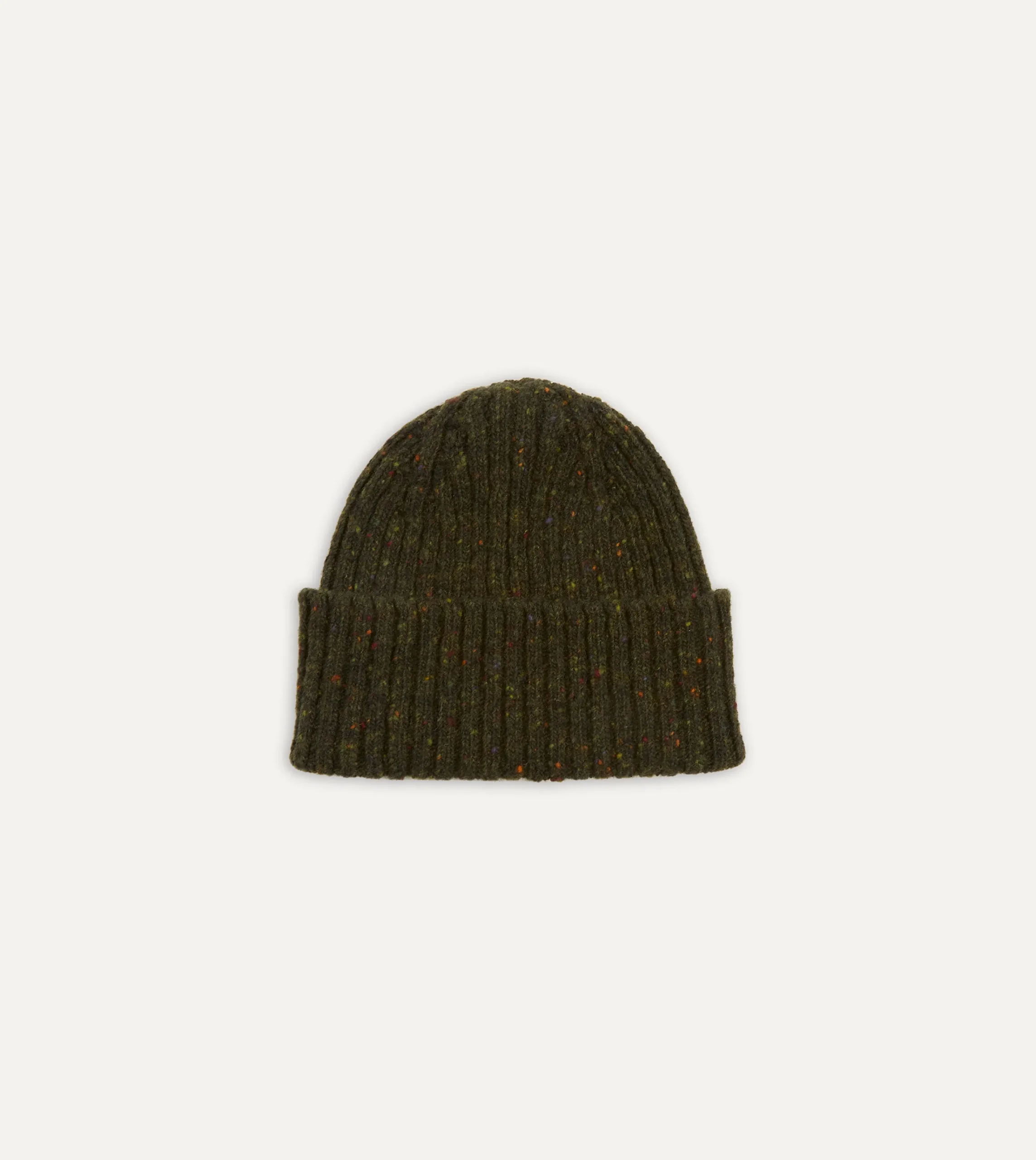 Drake’s Ribbed Merino Donegal Knit Cap