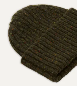 Drake’s Ribbed Merino Donegal Knit Cap