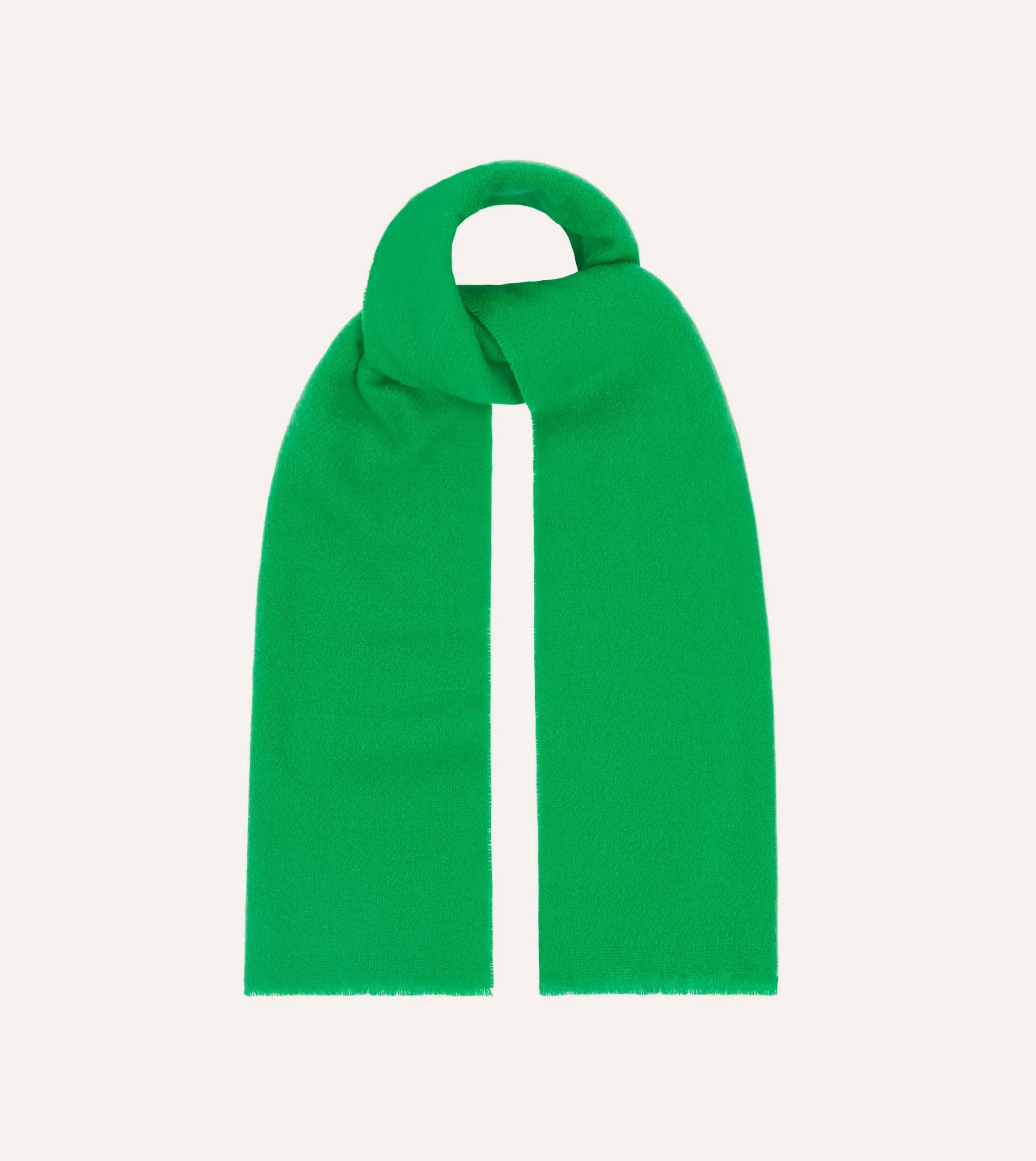 Drake’s Green Solid Wool Scarf