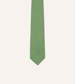 Drake’s Square Medallion Self-Tipped Silk Tie