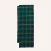 Drake’s Green Tartan Check Wool Scarf