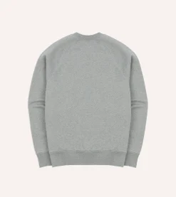 Drake’s Grey Brushed Cotton Jersey Sweatshirt