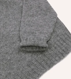 Drake’s Brushed Shetland Mock Neck Jumper