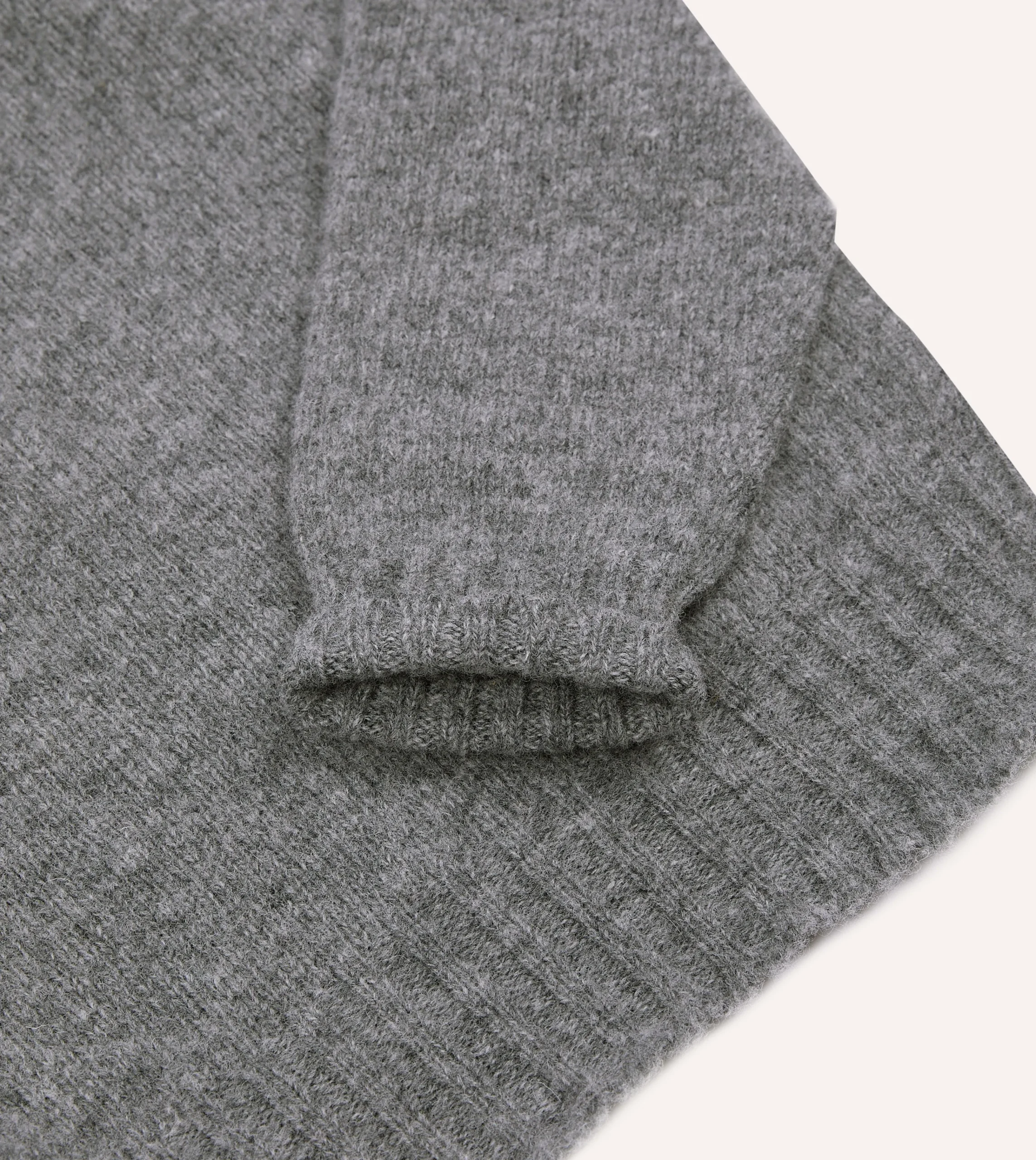 Drake’s Brushed Shetland Mock Neck Jumper