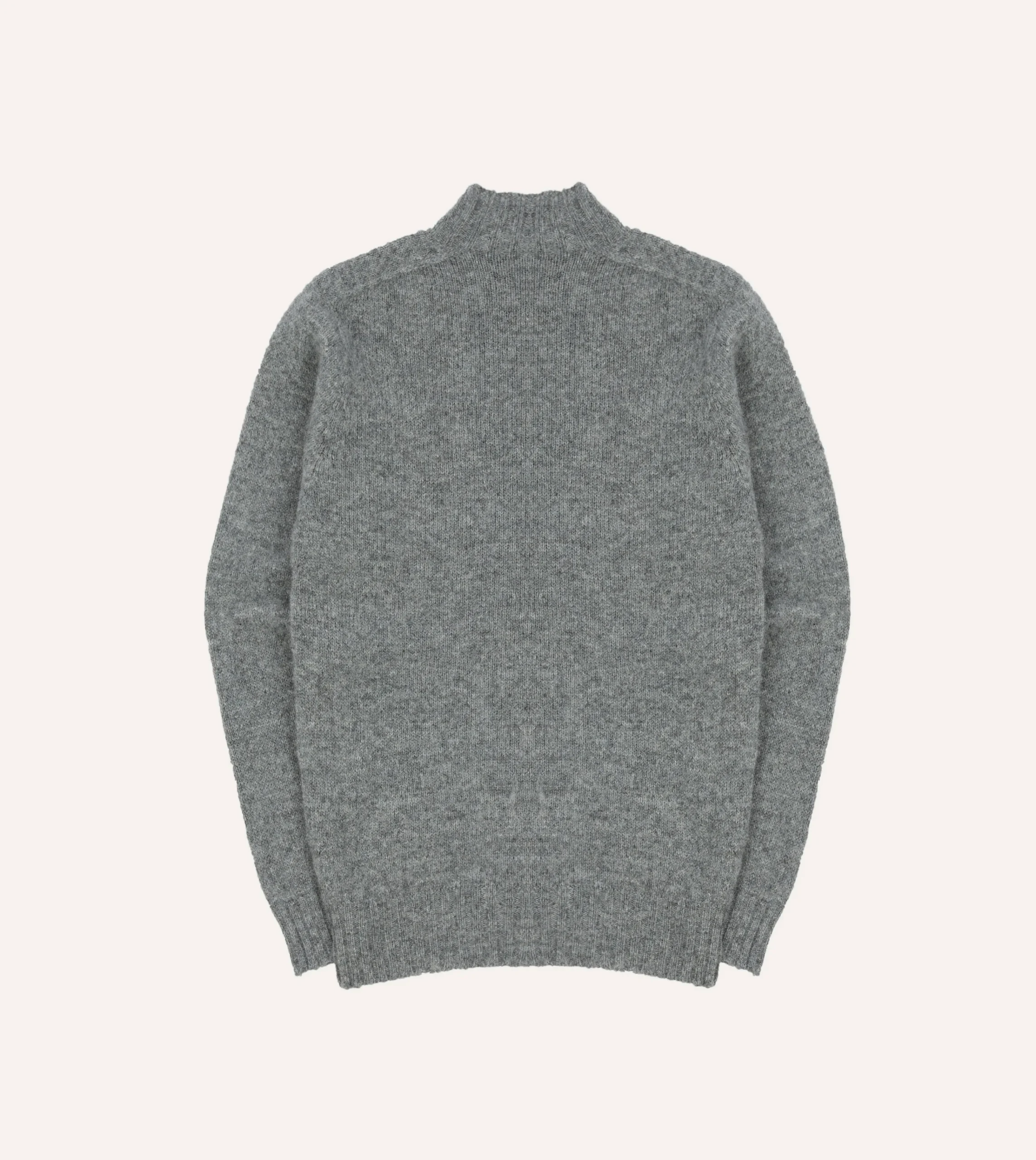 Drake’s Brushed Shetland Mock Neck Jumper