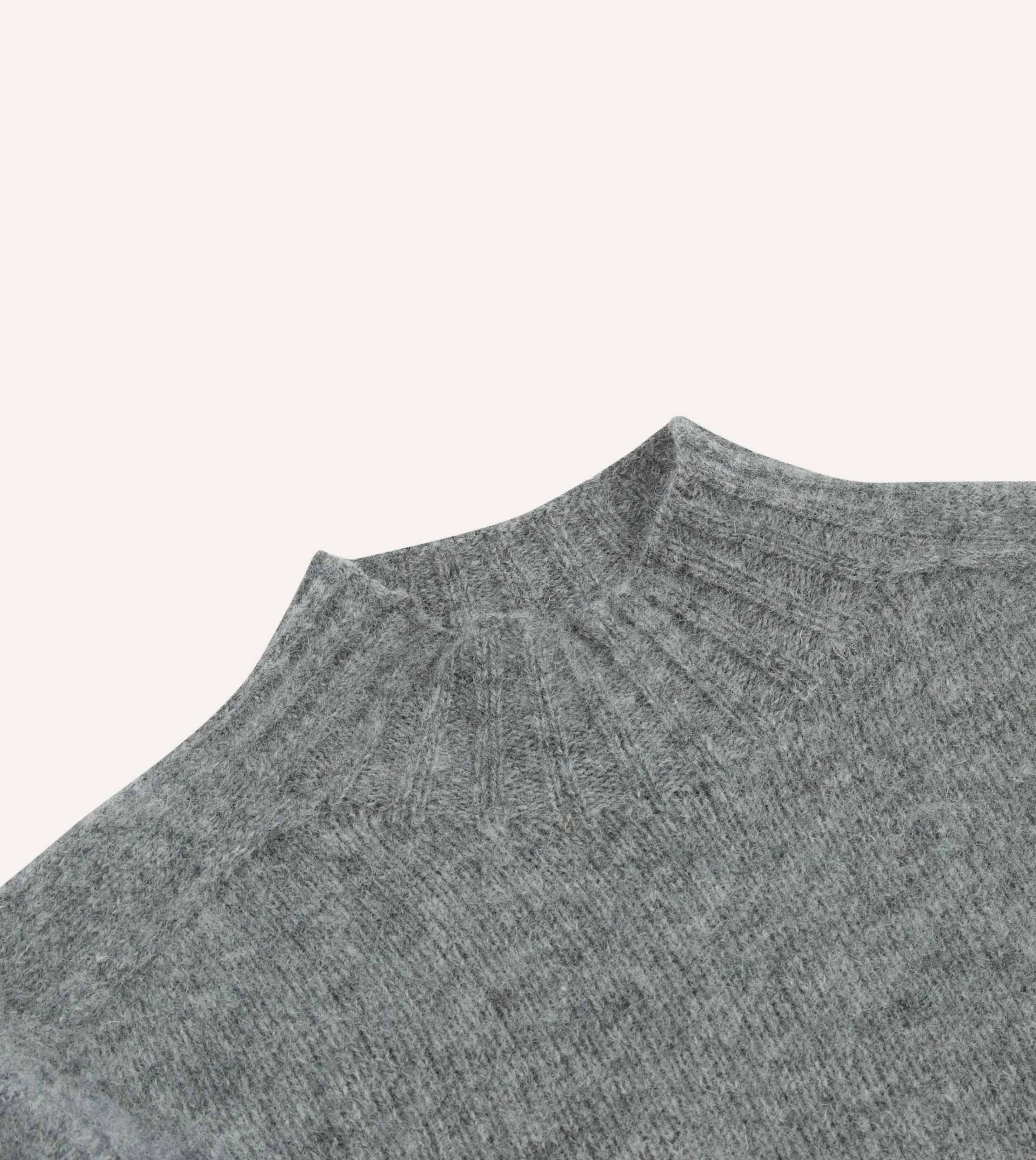 Drake’s Brushed Shetland Mock Neck Jumper