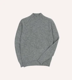 Drake’s Brushed Shetland Mock Neck Jumper
