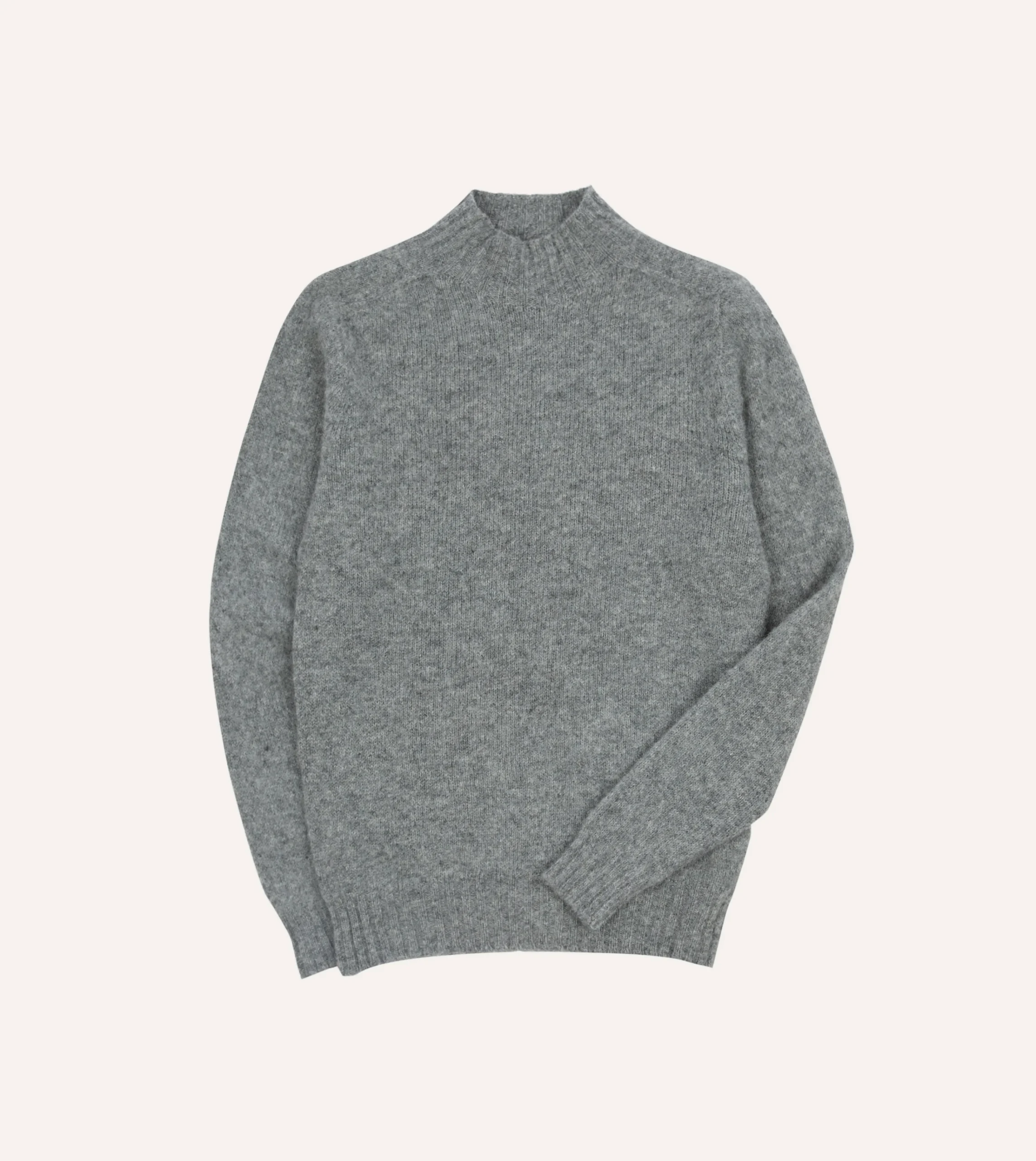 Drake’s Brushed Shetland Mock Neck Jumper