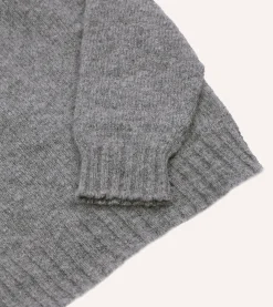 Drake’s Brushed Shetland Mock Neck Jumper